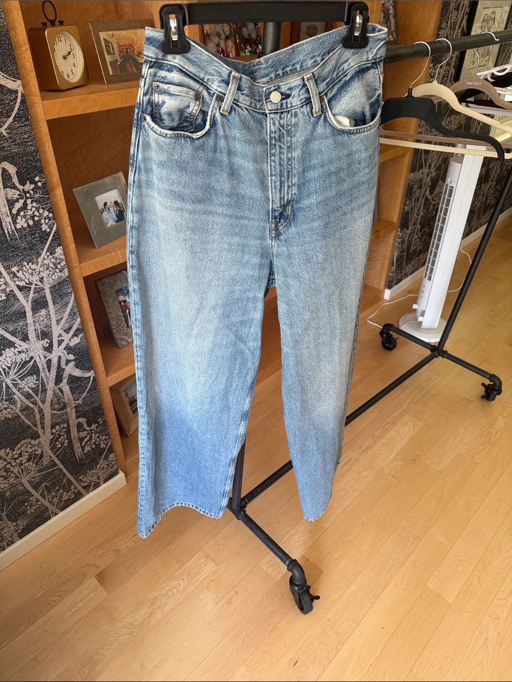 COS Light Blue High-Rise Wide-Leg Jeans